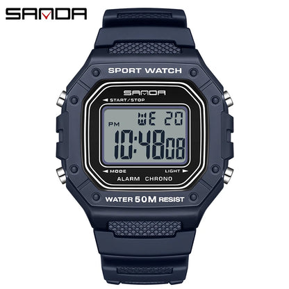Montre Militaire Digitale SANDA 2156 – Sport LED Étanche 5 Bar Homme
