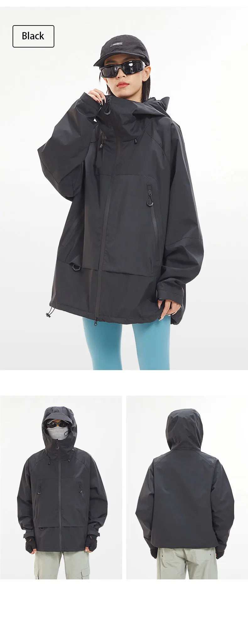 Veste de Randonnée Imperméable et Coupe-Vent Unisexe avec Capuche – Veste de Sport Haute Qualité pour Randonnée, Course et Escalade - BLACKBEARD OUTDOOR INDUSTRIES