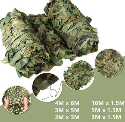 Filet de Camouflage - Filet de Camouflage pour Chasse, Entraînement Militaire, Tente de Jardin, Protection Solaire, Taille Variable (10M x 1,5M, 4M x 6M, etc.) - BLACKBEARD OUTDOOR INDUSTRIES
