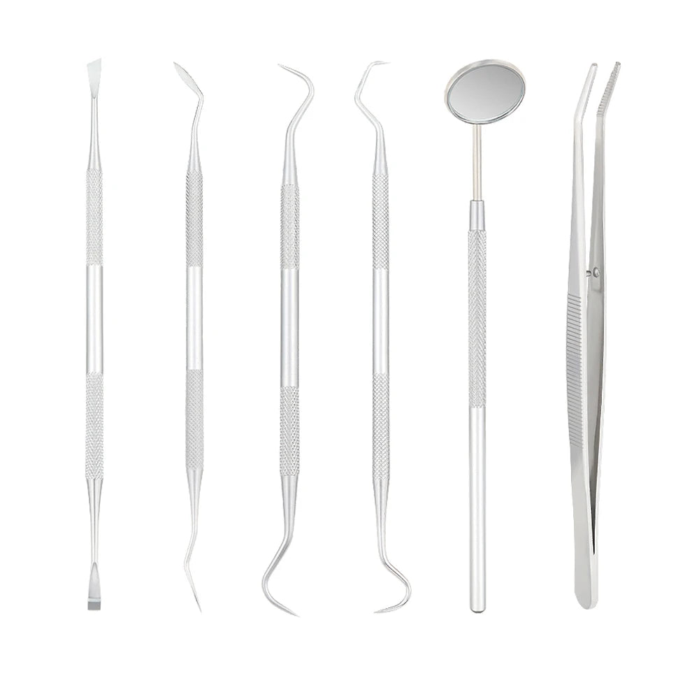 Kit d'Outils Dentaires Professionnels en Acier Inoxydable – Miroir, Sonde, Pince, Détartreur, Curette Ma boutique