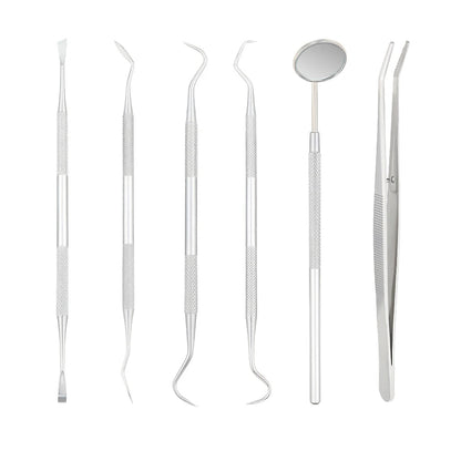 Kit d'Outils Dentaires Professionnels en Acier Inoxydable – Miroir, Sonde, Pince, Détartreur, Curette Ma boutique