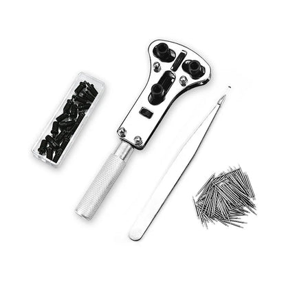 Kit d'Outils de Réparation de Montres - Outils de Remplacement de Piles, Retrait de Maillons, Ouvre-Boîtier, Gants Antistatiques - BOXUEQI BLACKBEARD OUTDOOR INDUSTRIES