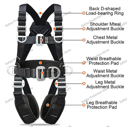 Harnais de Sécurité Intégral pour Travail en Hauteur – Ceinture de Sécurité 5 Points - BLACKBEARD OUTDOOR INDUSTRIES