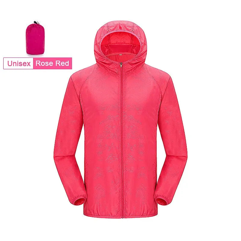 Veste Imperméable Randonnée Légère Anti UV Outdoor