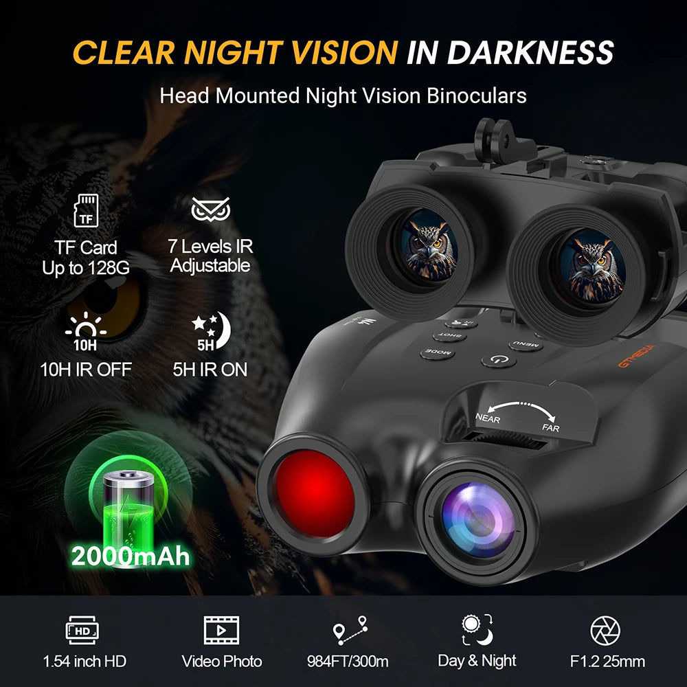 Lunette de Vision Infrarouge Numérique 300M HD