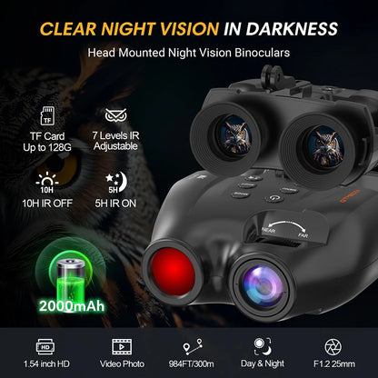 Lunette de Vision Infrarouge Numérique 300M HD