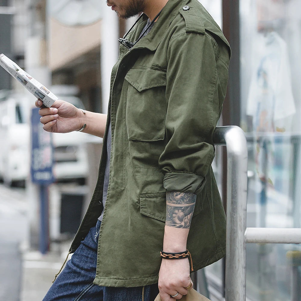 Veste M65 Militaire Homme — 100% Coton Twill, Multi-Poches, Coupe-Vent Vintage | S à XXXL - BLACKBEARD OUTDOOR INDUSTRIES