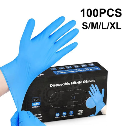 Gants en Nitrile Bleus - Gants Jetables pour le Nettoyage de Cuisine, Vaisselle et Travail - BLACKBEARD OUTDOOR INDUSTRIES