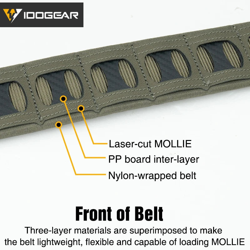 Ceinture Tactique IDOGEAR Quick Release MOLLE – Ceinture de Service Légère Ma boutique
