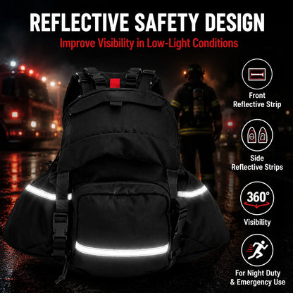 Sac à dos outdoor 35 L noir extensible à poches multiples