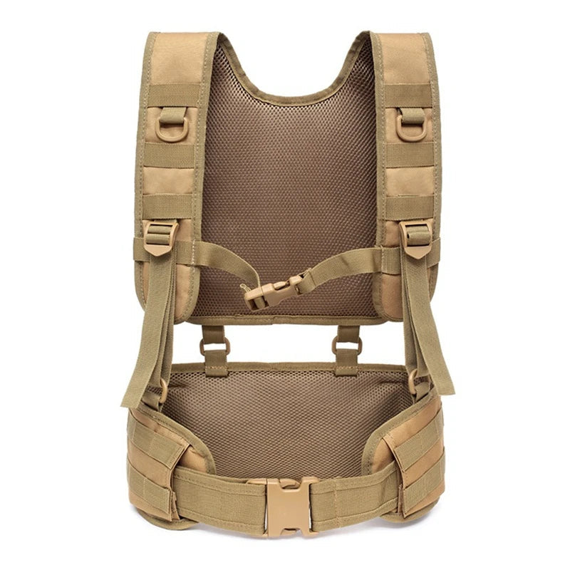 Harnais Tactique MOLLE avec Ceinture Détachable – Harnais de Combat Airsoft, Équipement Militaire, Entraînement et Chasse Outdoor BLACKBEARD OUTDOOR INDUSTRIES
