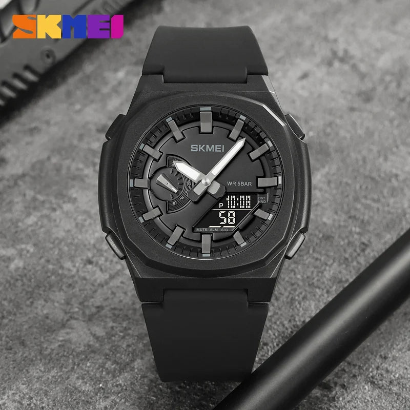 Montre de Sport SKMEI 2091 pour Homme – Montre Numérique Militaire Résistante à l'Eau avec Fonction Compte à Rebours et Date - BLACKBEARD OUTDOOR INDUSTRIES