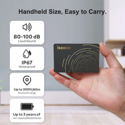 Isooco Bluetooth Tracker - Localisateur Intelligent Anti-perte, Utilisation avec "Find My" (Uniquement iOS) BLACKBEARD OUTDOOR INDUSTRIES