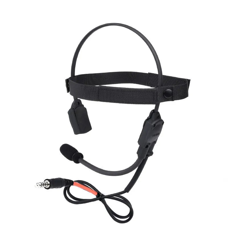 WADSN MH180-V Oreillette Conduction Osseuse Tactique – PTT Kenwood, Airsoft, Talkie-Walkie