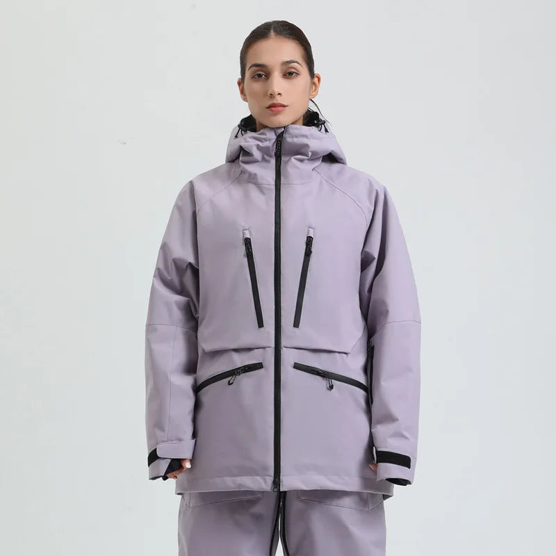 Veste de ski femme imperméable et respirante à capuche, tenue jusqu'à -30°C