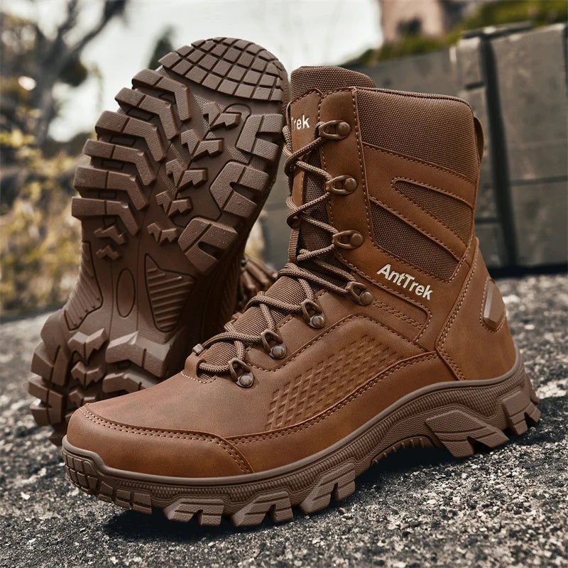 Chaussures Randonnée Tactiques Homme Cuir Imperméables – Trekking Outdoor