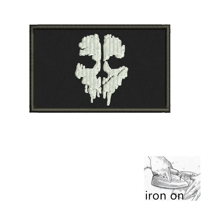 Patch Brodé Logo Skull 3D – Patch Tactique à Fixation par Crochet et Boucle – pour Vêtements, Sacs à Dos, Casquettes et Jeans - BLACKBEARD OUTDOOR INDUSTRIES