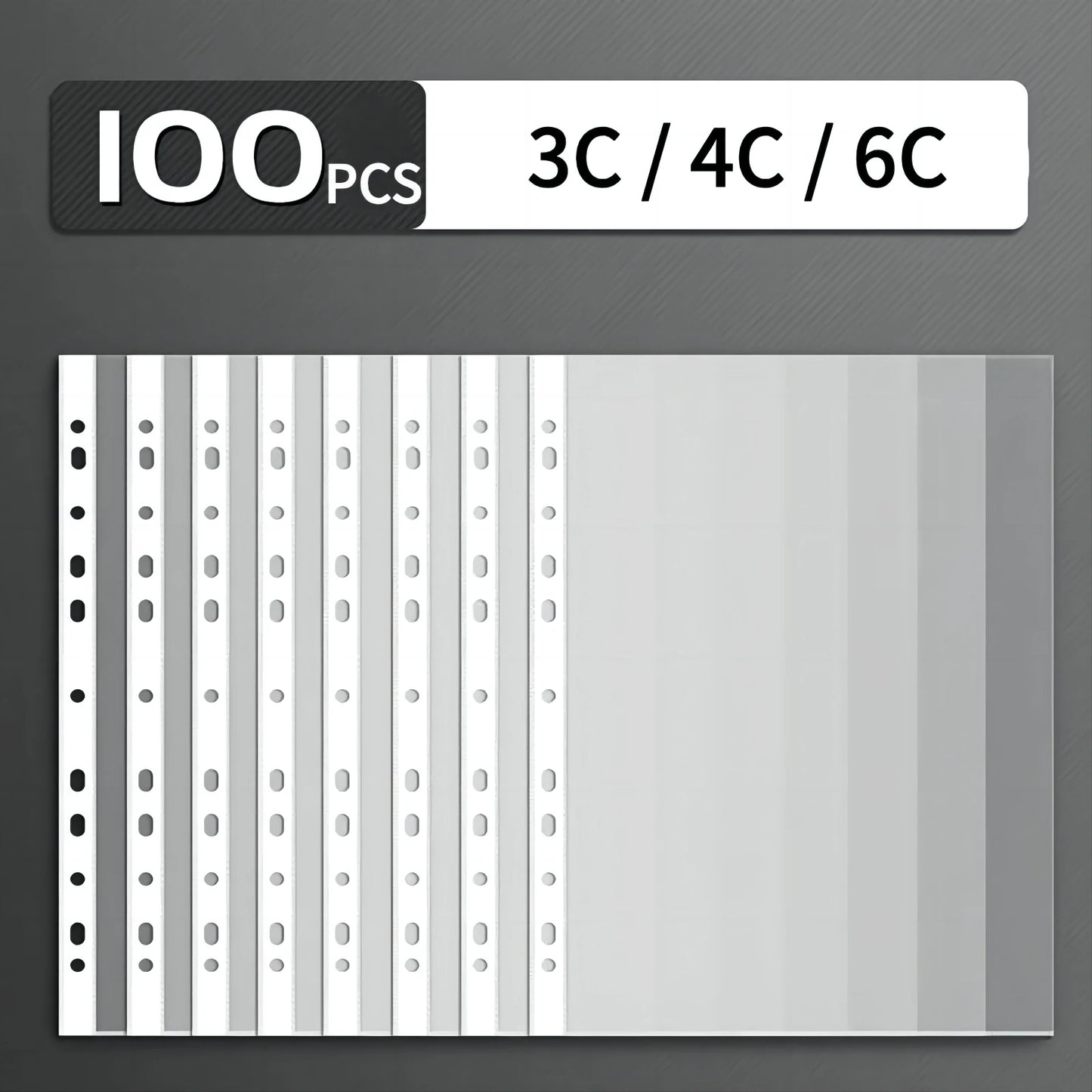 Lot de 100 Pochettes Plastiques A4 – 11 Trous Standard - BLACKBEARD OUTDOOR INDUSTRIES