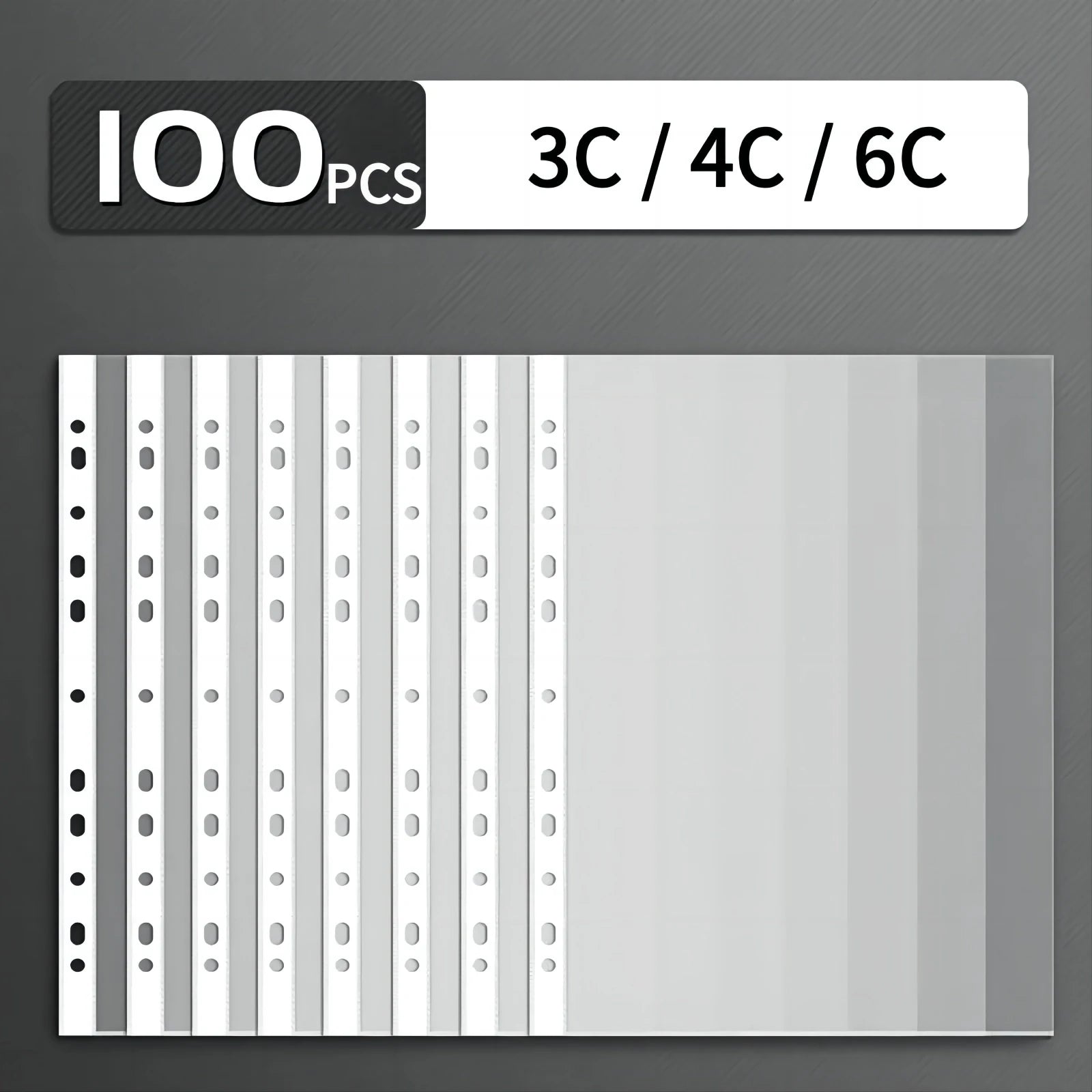 Lot de 100 Pochettes Plastiques A4 – 11 Trous Standard - BLACKBEARD OUTDOOR INDUSTRIES