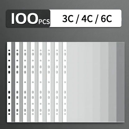 Lot de 100 Pochettes Plastiques A4 – 11 Trous Standard - BLACKBEARD OUTDOOR INDUSTRIES