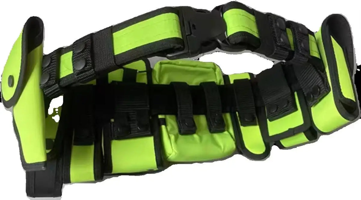 Ceinturon tactique fluo avec sacoche multifonction