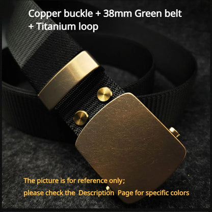 Ceinture Tactique en Nylon avec Boucle Automatique en Titane Pur (35/38 mm) Ma boutique