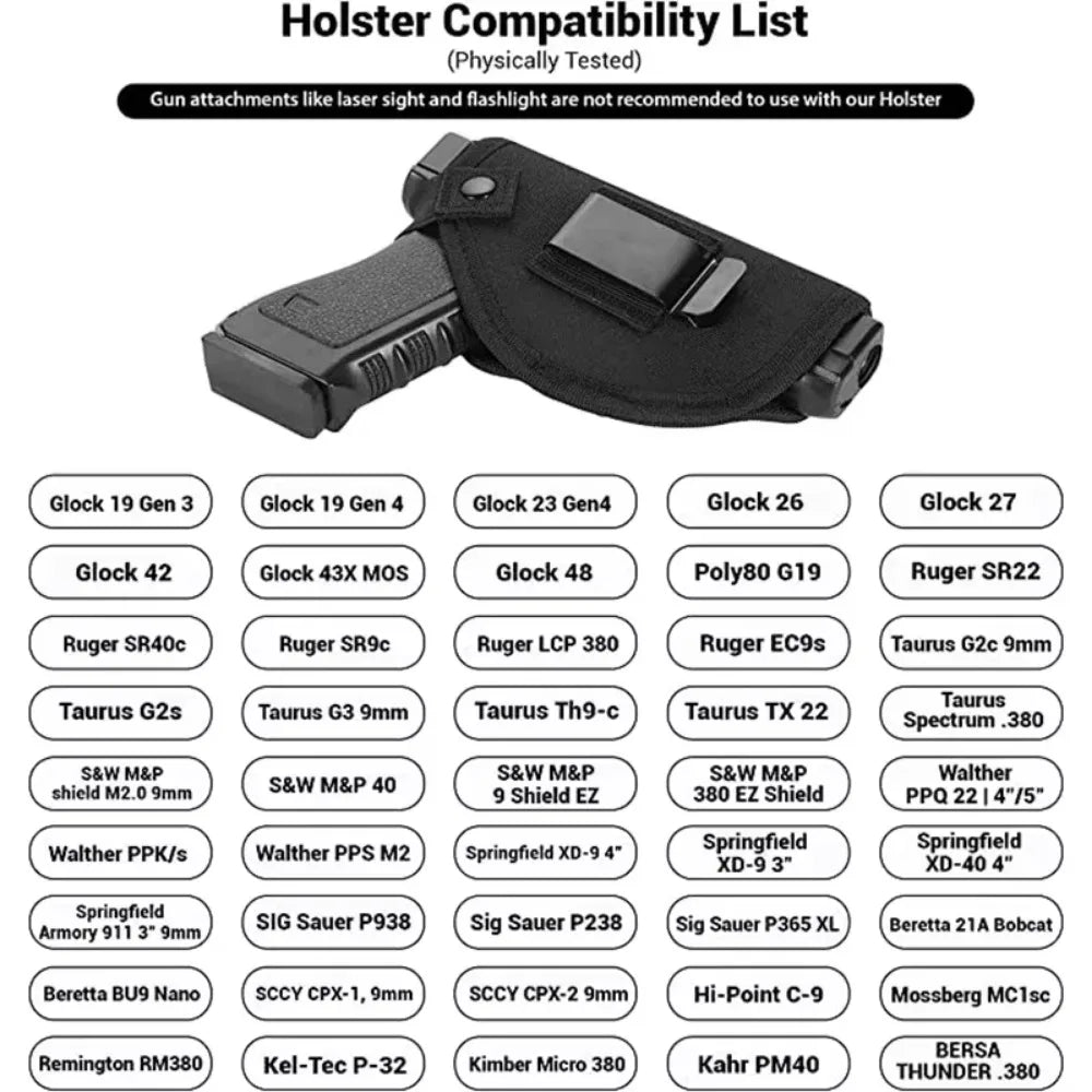 Holster Universel Droitier/Gaucher pour Pistolets – Port IWB / OWB - BLACKBEARD OUTDOOR INDUSTRIES