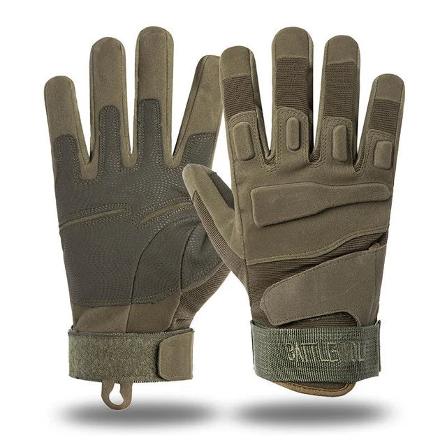 Gants Tactiques Plein Doigt Antidérapants — Airsoft Paintball Moto Vélo Noir Sable Vert - BLACKBEARD OUTDOOR INDUSTRIES