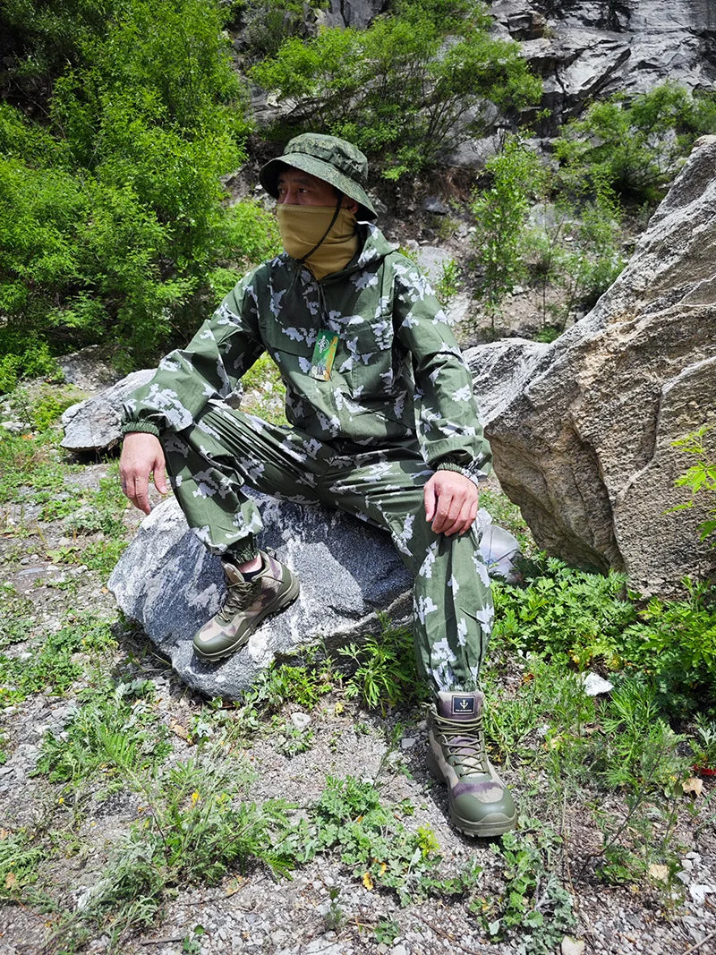 Tenue Camouflage Tactique Été – ATFG EMR White/Yellow Flower – Veste & Pantalon - BLACKBEARD OUTDOOR INDUSTRIES