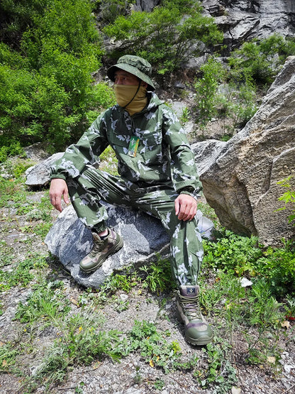 Tenue Camouflage Tactique Été – ATFG EMR White/Yellow Flower – Veste & Pantalon - BLACKBEARD OUTDOOR INDUSTRIES