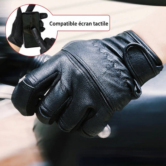 Gants Moto Cuir de Mouton Tactiles — Protection & Confort - BLACKBEARD OUTDOOR INDUSTRIES