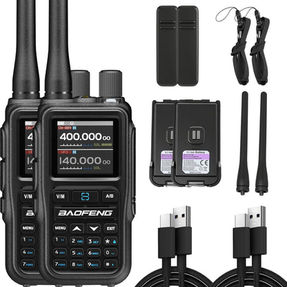 Pack 2 Talkies-Walkies BAOFENG UV-5R Mini – Double Bande, 5W, Bluetooth, Charge USB-C