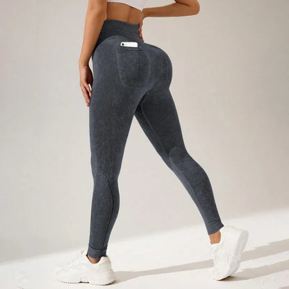 Legging de sport femme taille haute avec poches