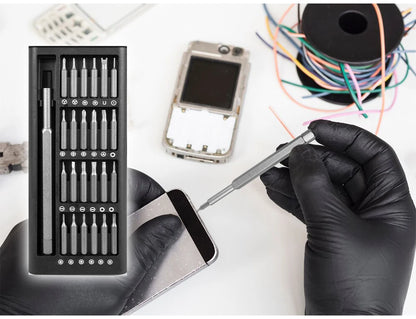 Suli Set de Tournevis de Précision Magnétique 25 en 1 / 63 en 1 – Kit Mini Outils Professionnel pour Réparation Téléphone, PC, Bricolage, avec Embouts Torx, Hex, et Plus - BLACKBEARD OUTDOOR INDUSTRIES