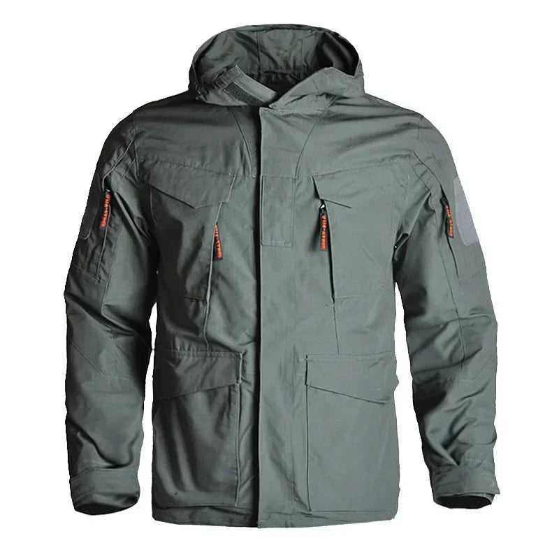 Veste Tactique Camouflage Homme – Coupe-Vent Multi-Poches à Capuche
