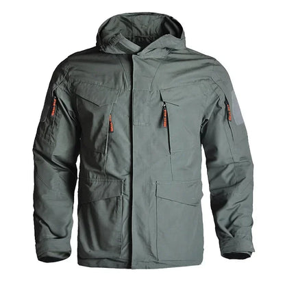 Veste Tactique Camouflage Homme – Coupe-Vent Multi-Poches à Capuche