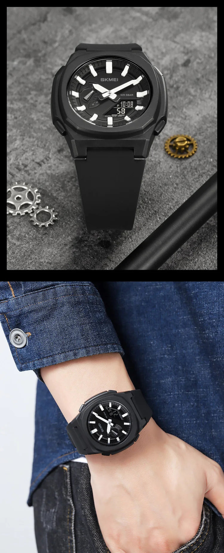 Montre de Sport SKMEI 2091 pour Homme – Montre Numérique Militaire Résistante à l'Eau avec Fonction Compte à Rebours et Date - BLACKBEARD OUTDOOR INDUSTRIES