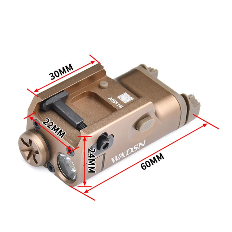 Lampe Tactique WADSN XC1 XC2 – Rail Picatinny 20mm | Airsoft Pistolet G17 G19 P320
