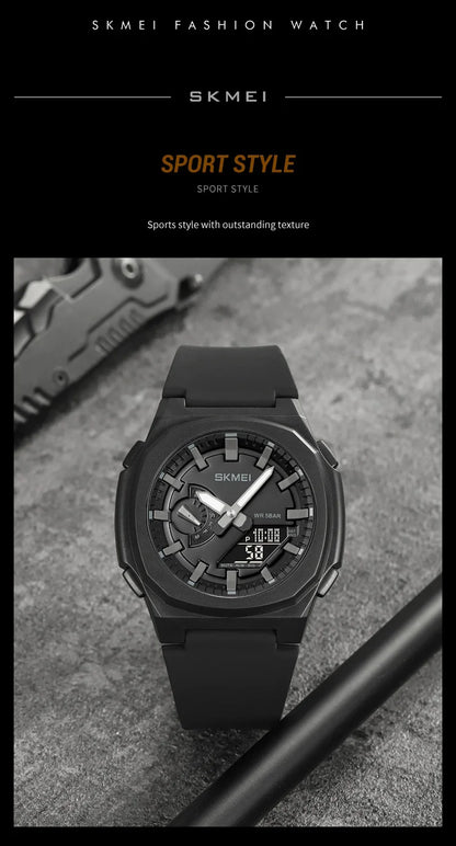Montre de Sport SKMEI 2091 pour Homme – Montre Numérique Militaire Résistante à l'Eau avec Fonction Compte à Rebours et Date - BLACKBEARD OUTDOOR INDUSTRIES