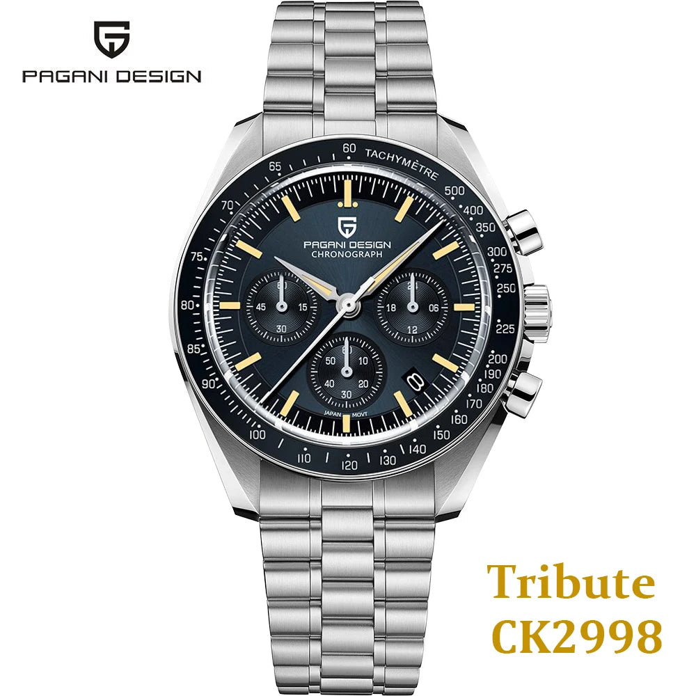 PAGANI DESIGN PD-1701 Moonwatch 2025 – Hommage à la CK2998 – Montre Homme Quartz Chronographe de Luxe - BLACKBEARD OUTDOOR INDUSTRIES