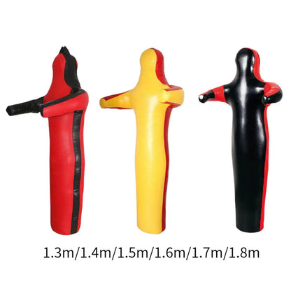 Mannequin d’Entraînement MMA Grappling Non Rembourré – Sac de Frappe Multifonction Cuir PU