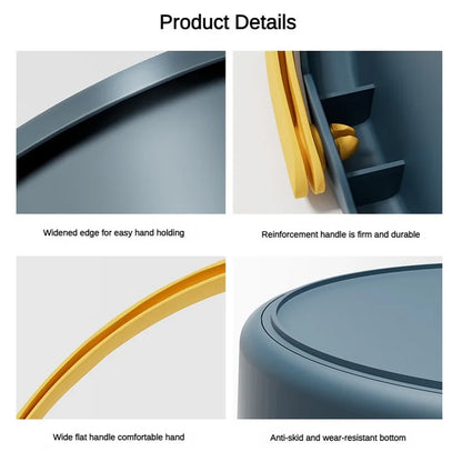 Seau Pliable avec Couvercle 5L / 10L / 17L — Seau Multi-Usages Portable pour Camping, Voiture, Pêche, Maison - BLACKBEARD OUTDOOR INDUSTRIES