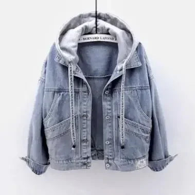 Veste en Jean Femme à Capuche – Coupe Droite Boutons, Style Streetwear Chaud Automne/Hiver - BLACKBEARD OUTDOOR INDUSTRIES