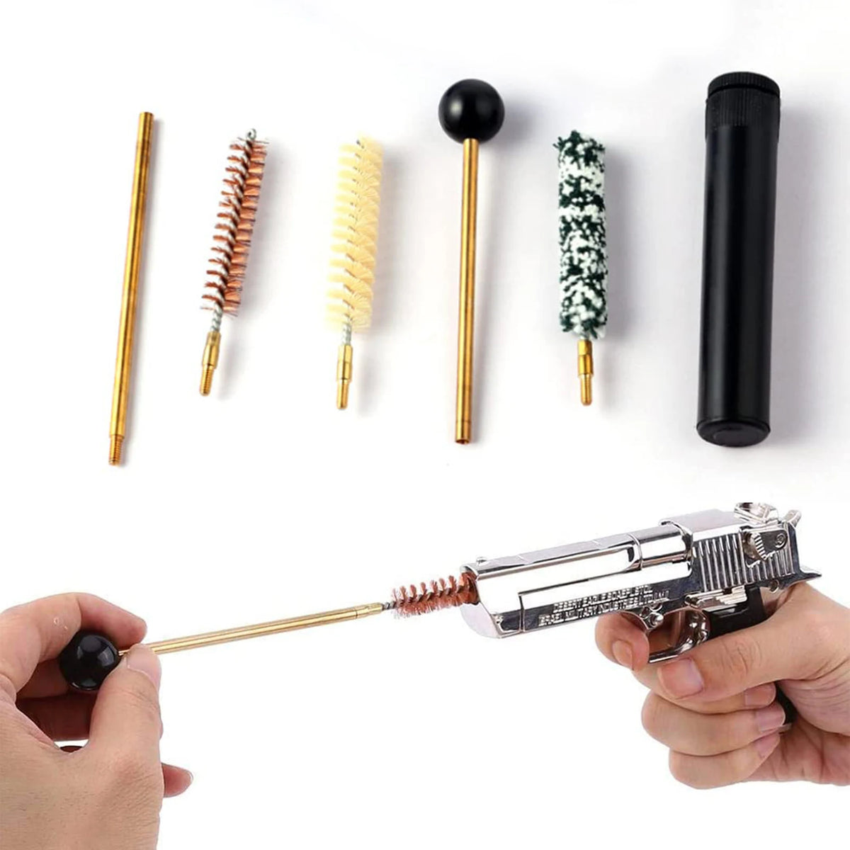 Kit de nettoyage pour canon, 5 pièces – brosses et écouvillon