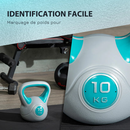 Kettlebell 10 kg avec poignée large – Musculation et fitness