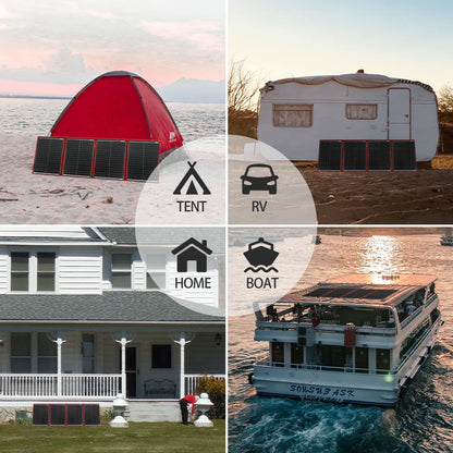 Panneau Solaire Portable 300W Pliant Dokio 18V avec Contrôleur 12V Idéal pour Camping en Famille - BLACKBEARD OUTDOOR INDUSTRIES