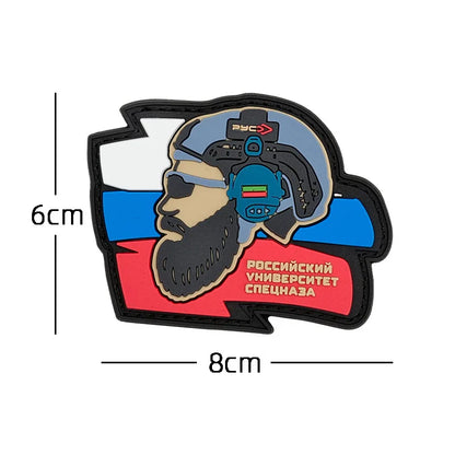 Patch PVC 3D Tactique Russe & Tchétchène – Hook & Loop | 8×5 cm | 9 Designs | Insigne Morale - BLACKBEARD OUTDOOR INDUSTRIES