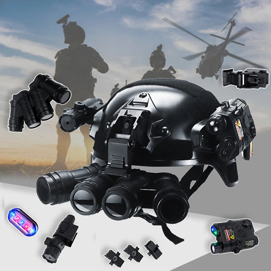 Kit Casque Tactique Enfant Airsoft – Vision Nocturne, Lampe & Visée Laser Multifontions - BLACKBEARD OUTDOOR INDUSTRIES