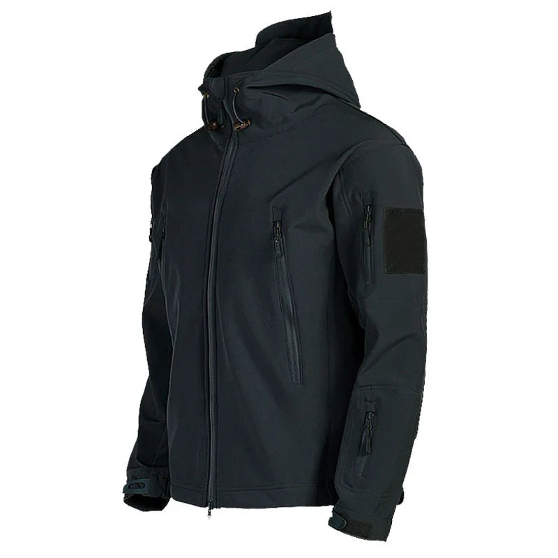 Veste Tactique Homme Softshell Techwear Coupe-Vent | Imperméable | Respirante | Polaire Intérieure | Capuche | 4 Saisons - BLACKBEARD OUTDOOR INDUSTRIES