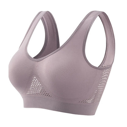 Brassière Sport Femme Sans Armature – Soutien-gorge Yoga Running Grande Taille S–5XL